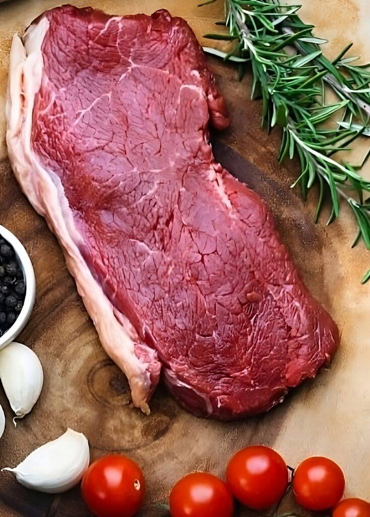 Steak being prepared for the all meat diet.