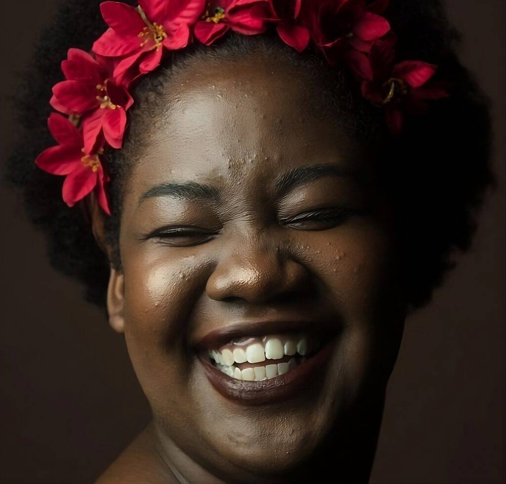 Woman who is so happy after losing weight.