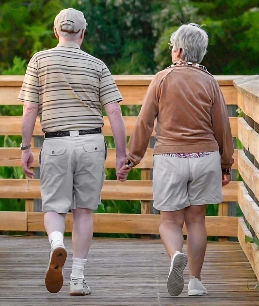 Seniors finding alternatives for weight loss through walking.
